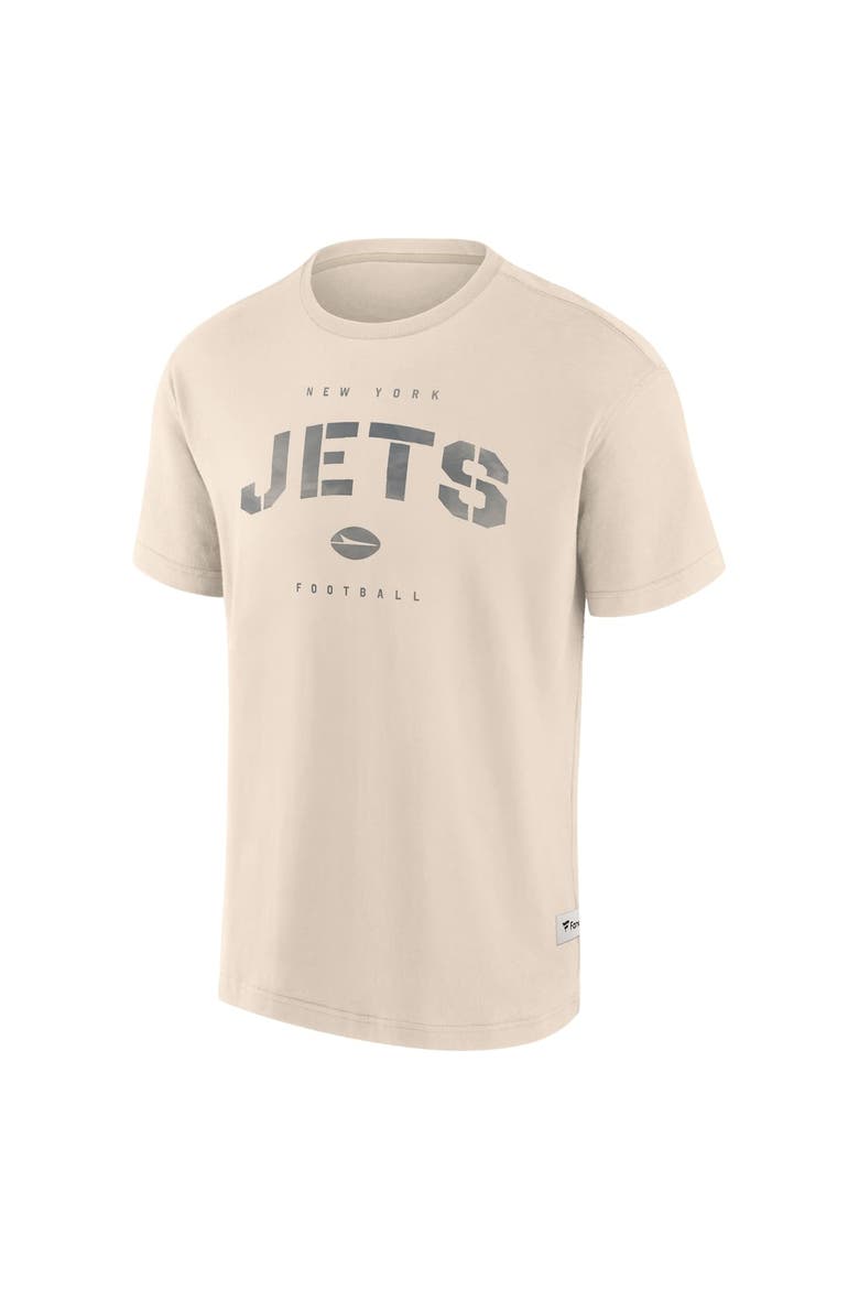 Men's Fanatics Cream New York Jets Elements Weathered Tonal Future Ground T-Shirt, Alternate, color, Cream