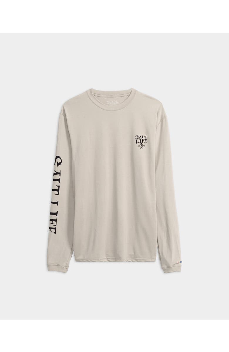 Salt Life Lobster Bar Long Sleeve SLX Performance Tee, Main, color, Chalk