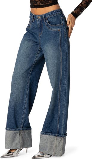 【BAON】Meldit Brown Washing Wide Denim Pants XL~ Women Caden Wide Leg Sulfur Camelwood at AG Jeans Official Store
