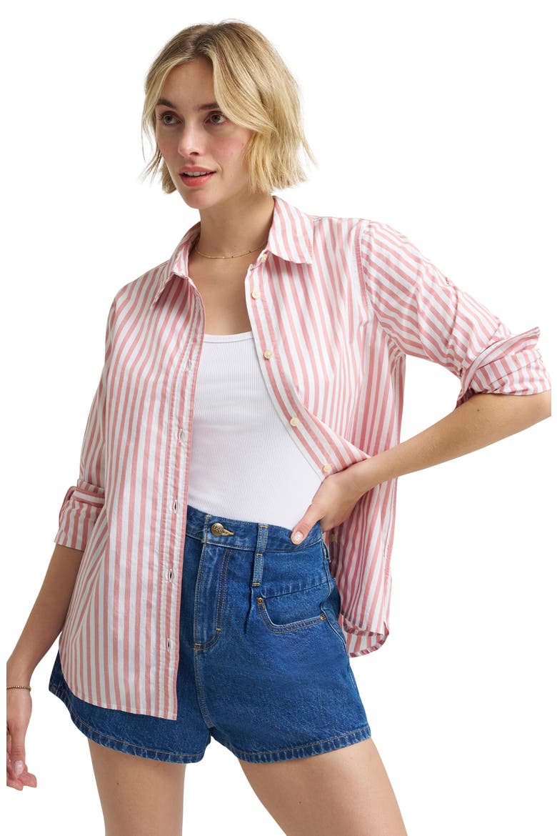 Flirty High Waist Denim Shorts, Alternate, color, LIGHT CALL