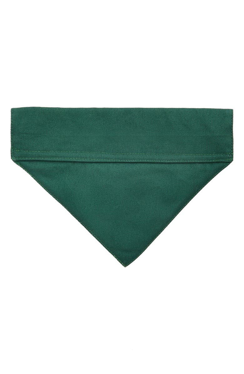 Barbour Logo Cotton Dog Bandana, Alternate, color, Green