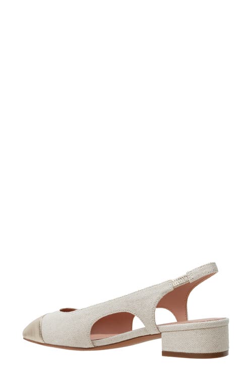 Shop Linea Paolo Charley Slingback Pump In Natural/gold/gold