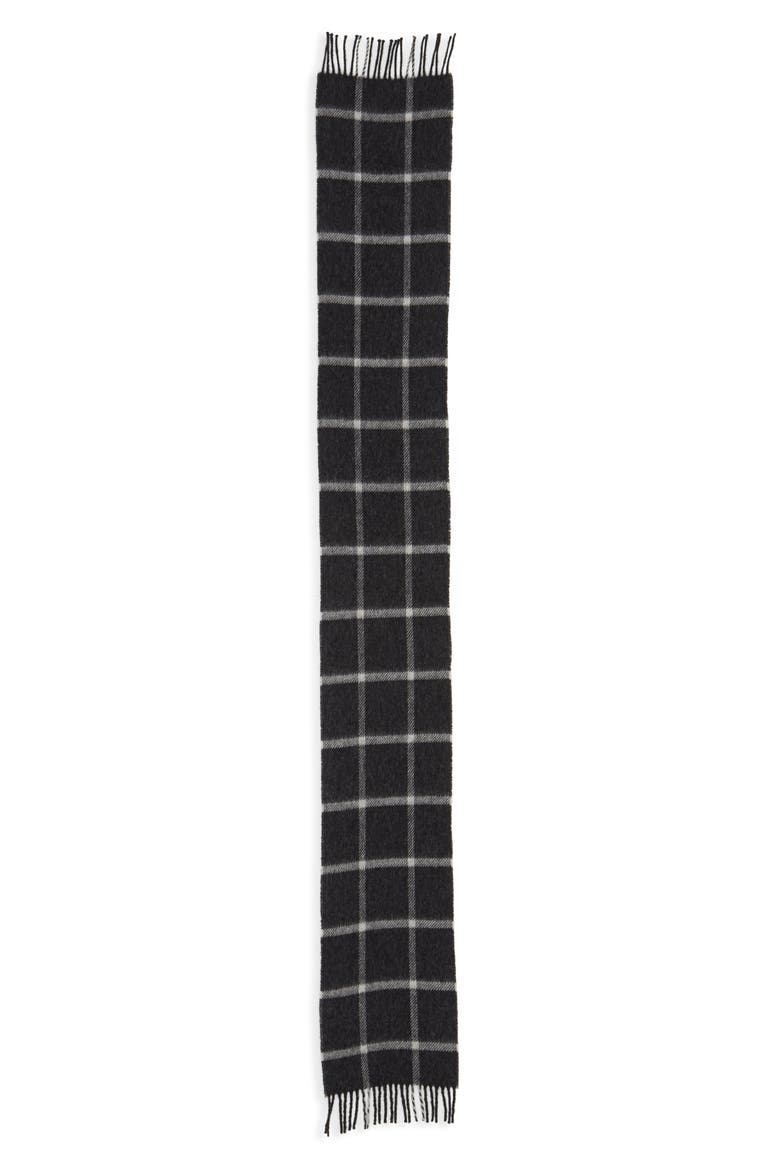 Bradford Tattersall Scarf, Alternate, color, DARK GREY