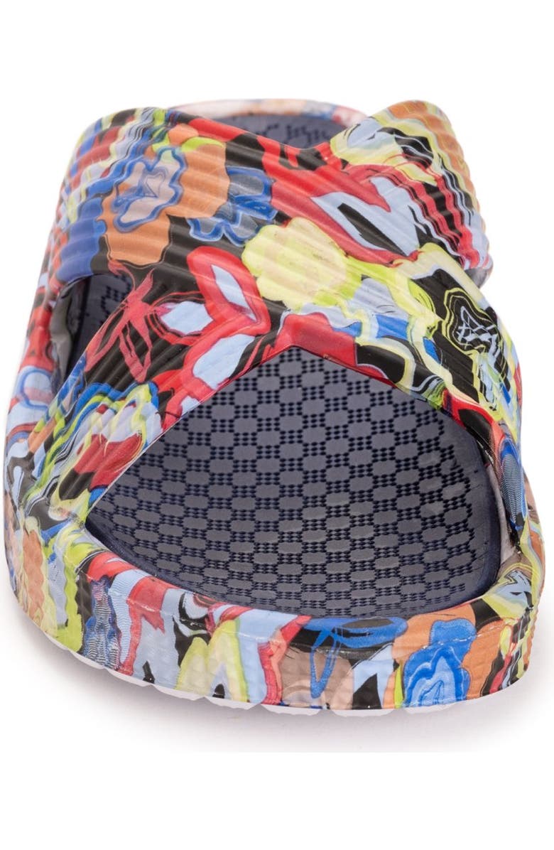 MUK LUKS Spa Day Sandal, Alternate, color, Graffiti Floral