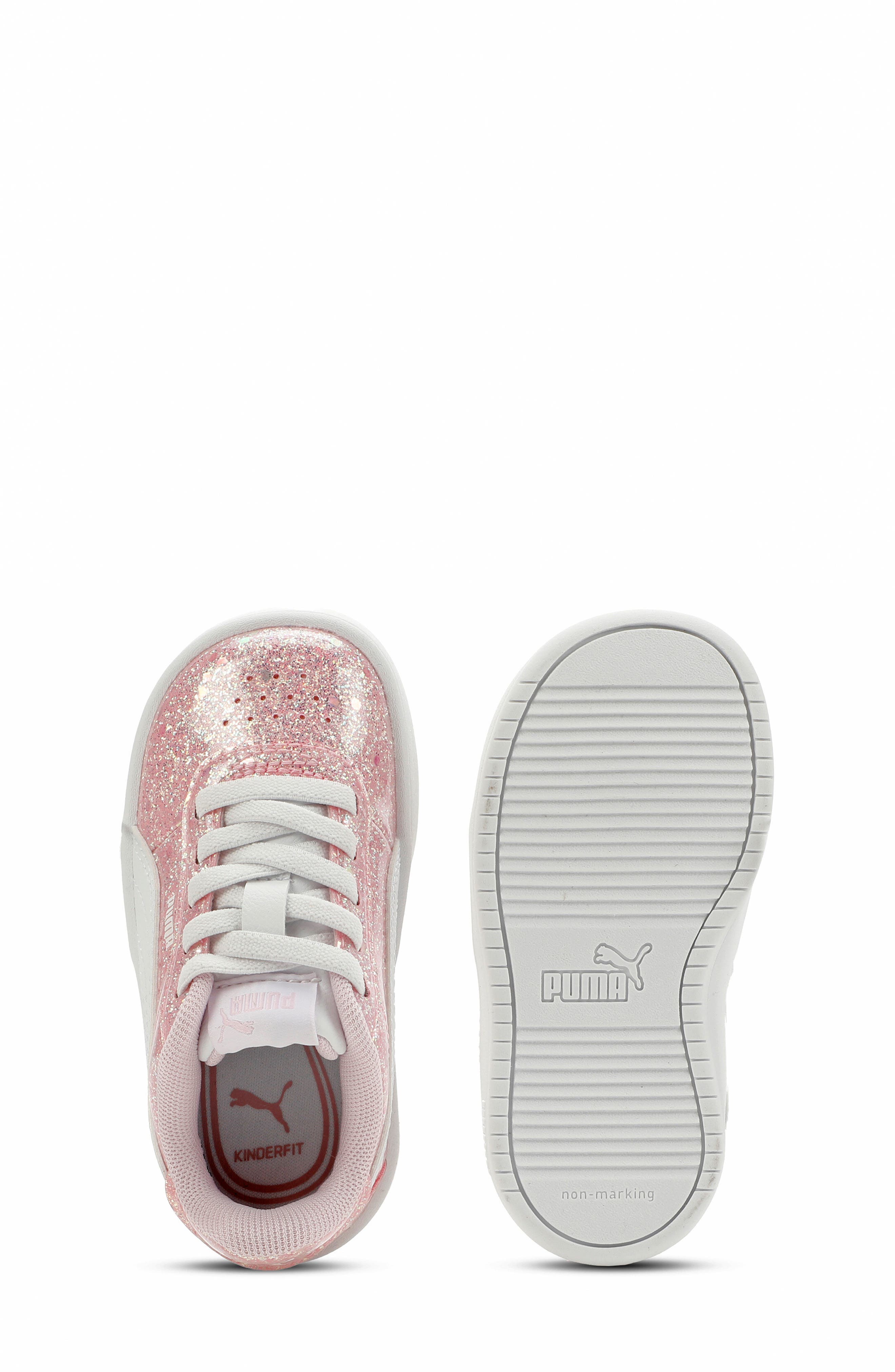 Kids' Juna Glitz Sneaker, Alternate, color, PEARL PINK/ PUMA WHITE