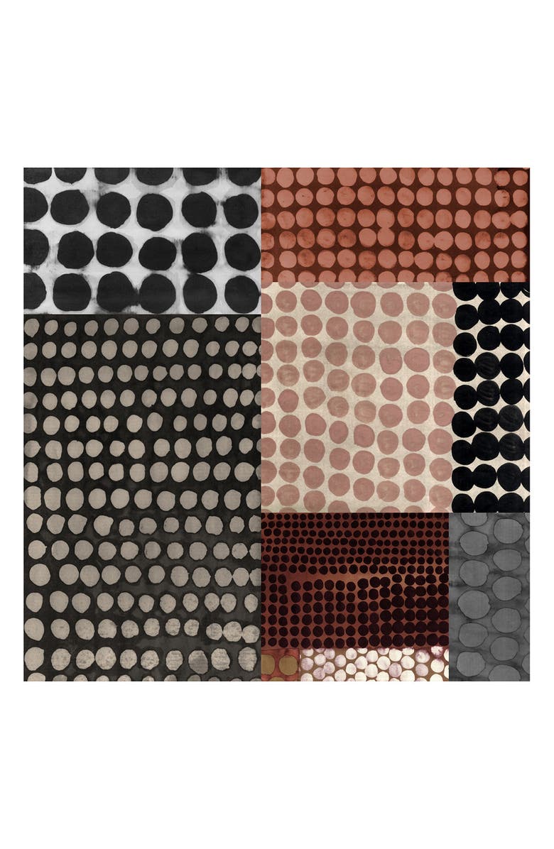 Nicoletta Rosi Reversible Dot Print Modal & Cashmere Fringe Scarf, Alternate, color,