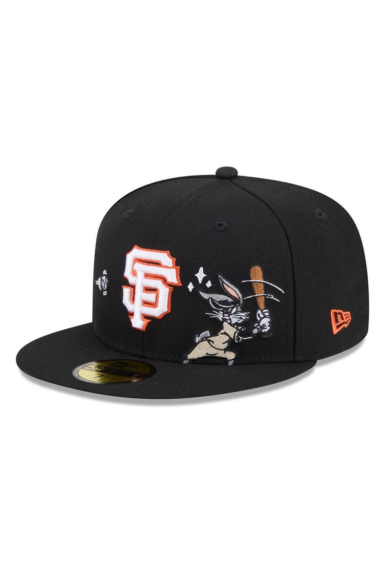 Men's New Era Black San Francisco Giants Looney Tunes Bugs Bunny 59FIFTY Fitted Hat, Alternate, color, Black