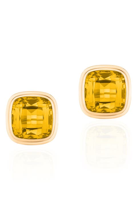 Manhattan Cushion Cut Stud Earrings