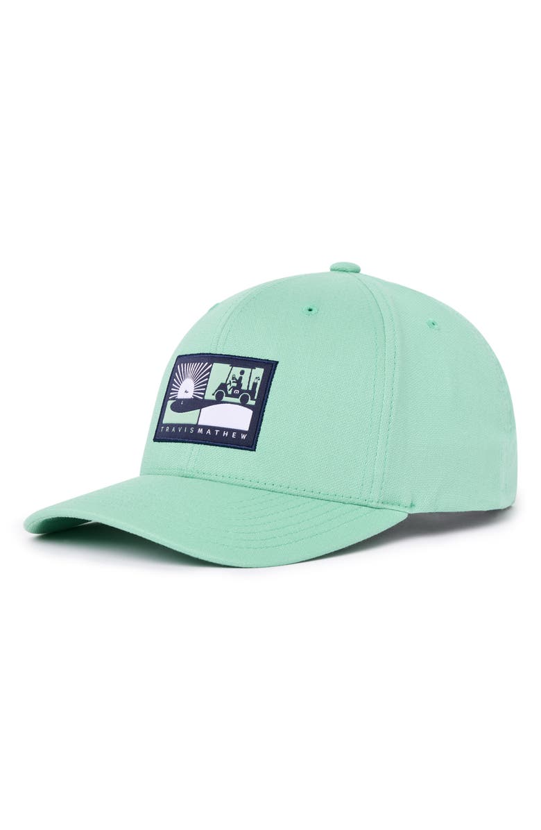 TravisMathew Player Parking Only Baseball Cap, Alternate, color, Wasabi