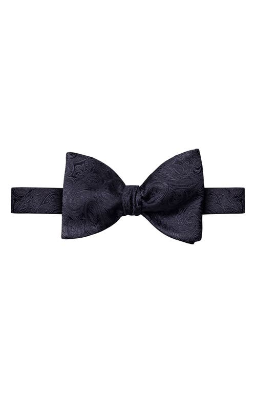 Eton Paisley Jacquard Silk Bow Tie In Blue