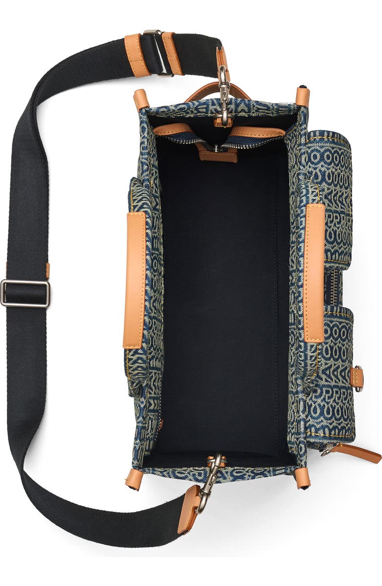 Marc Jacobs The Cargo Monogram Denim Medium Tote Bag, Alternate, color, Sun Faded Denim