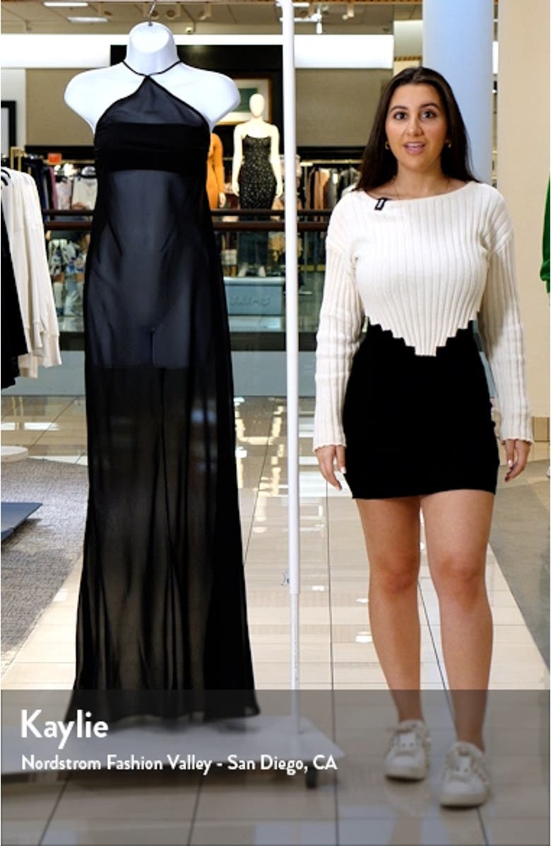Sheer Halter Maxi Dress, sales video thumbnail