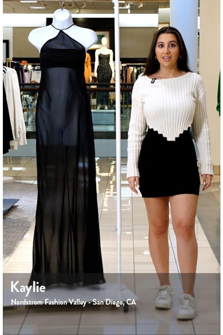 Sheer Halter Maxi Dress video