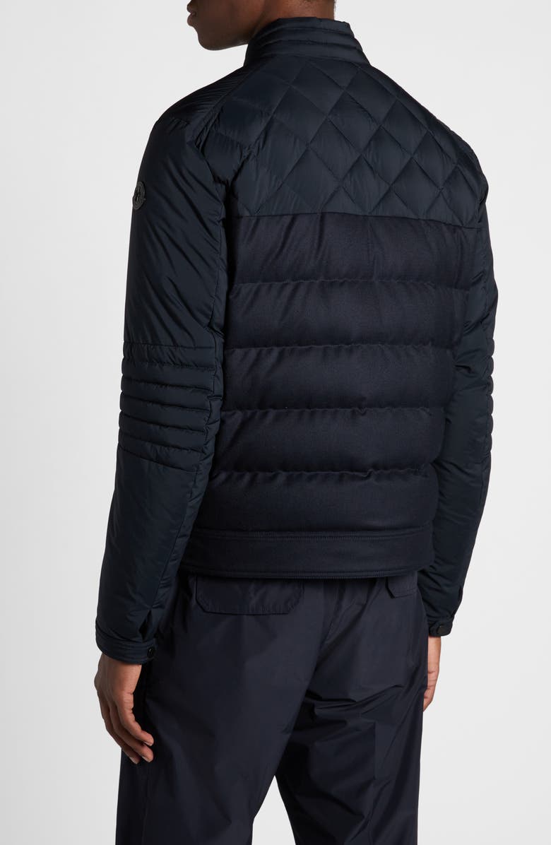 Moncler Tuena Down Moto Jacket, Alternate, color, 