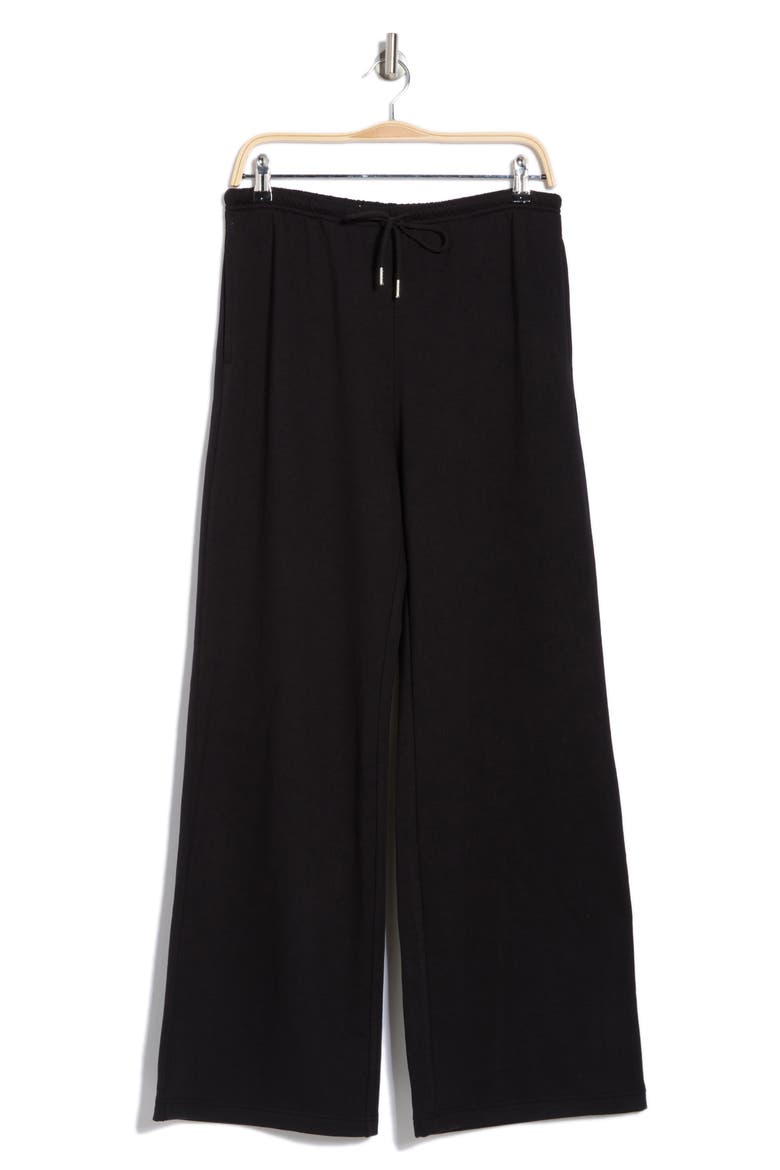 Loved Fleece Wide Leg Sweatpants, Alternate, color, BLACK