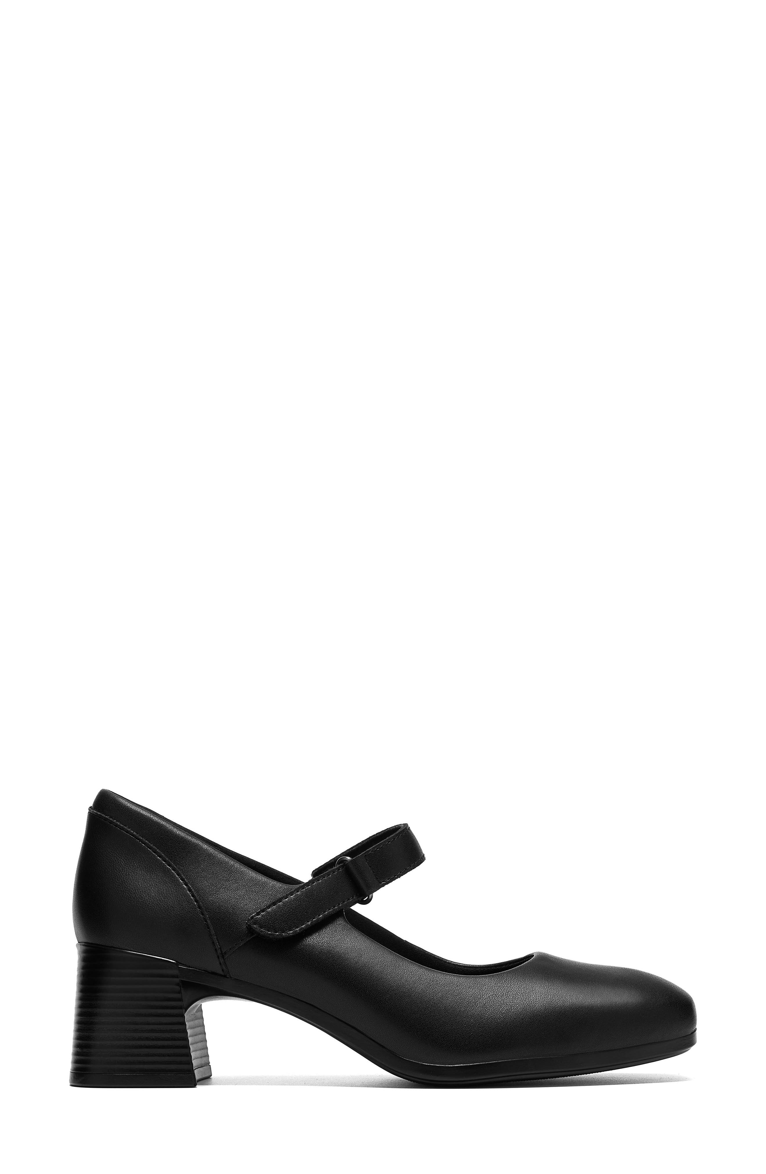 Marriann Jane Mary Jane Pump, Alternate, color, BLACK LEATHER
