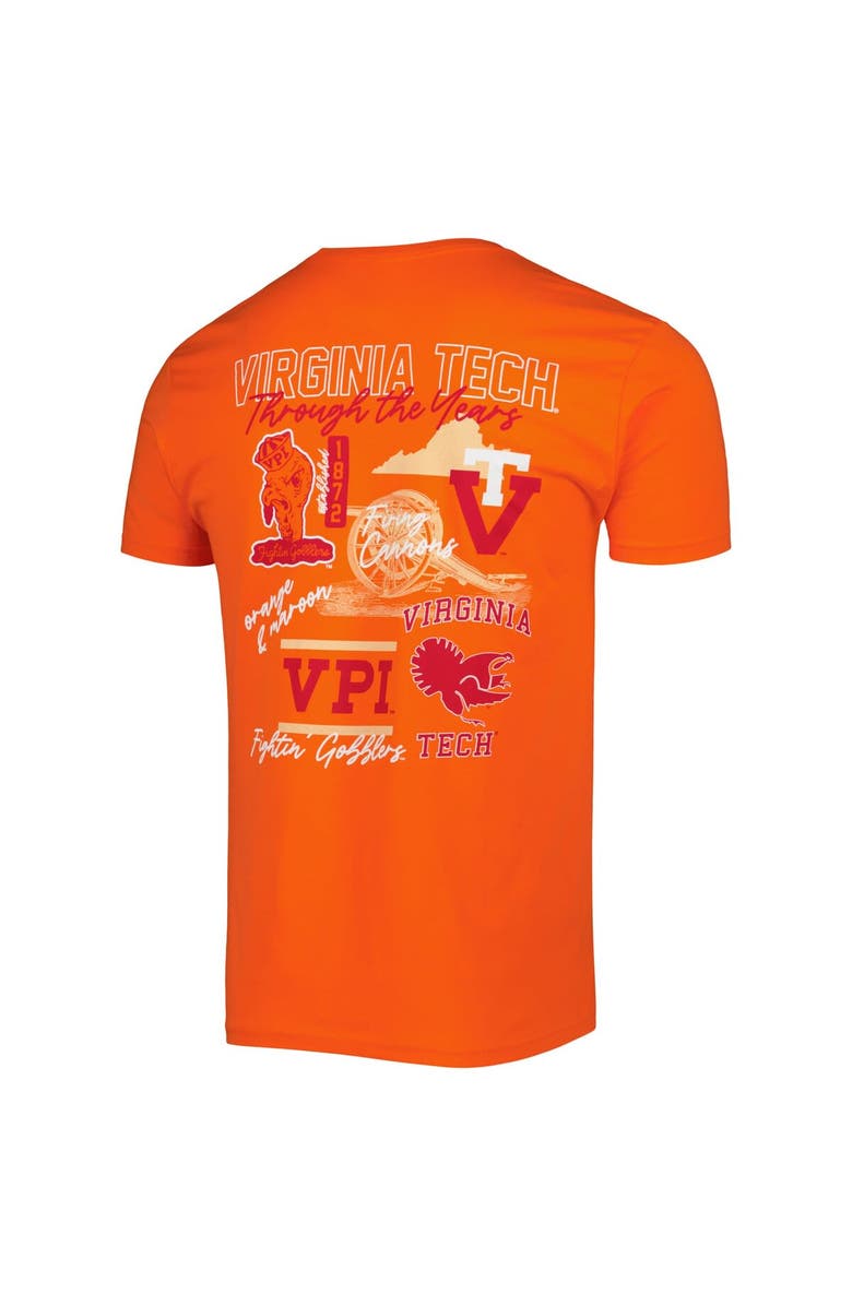IMAGE ONE Men's Orange Virginia Tech Hokies Vintage Through the Years 2-Hit T-Shirt, Alternate, color, 