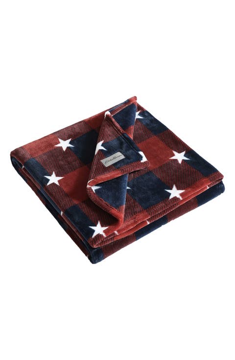 Americana Plaid Throw Blanket