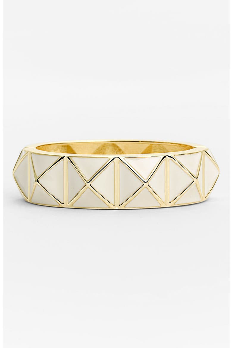Pyramid Bracelet, Main, color, WHITE/ GOLD