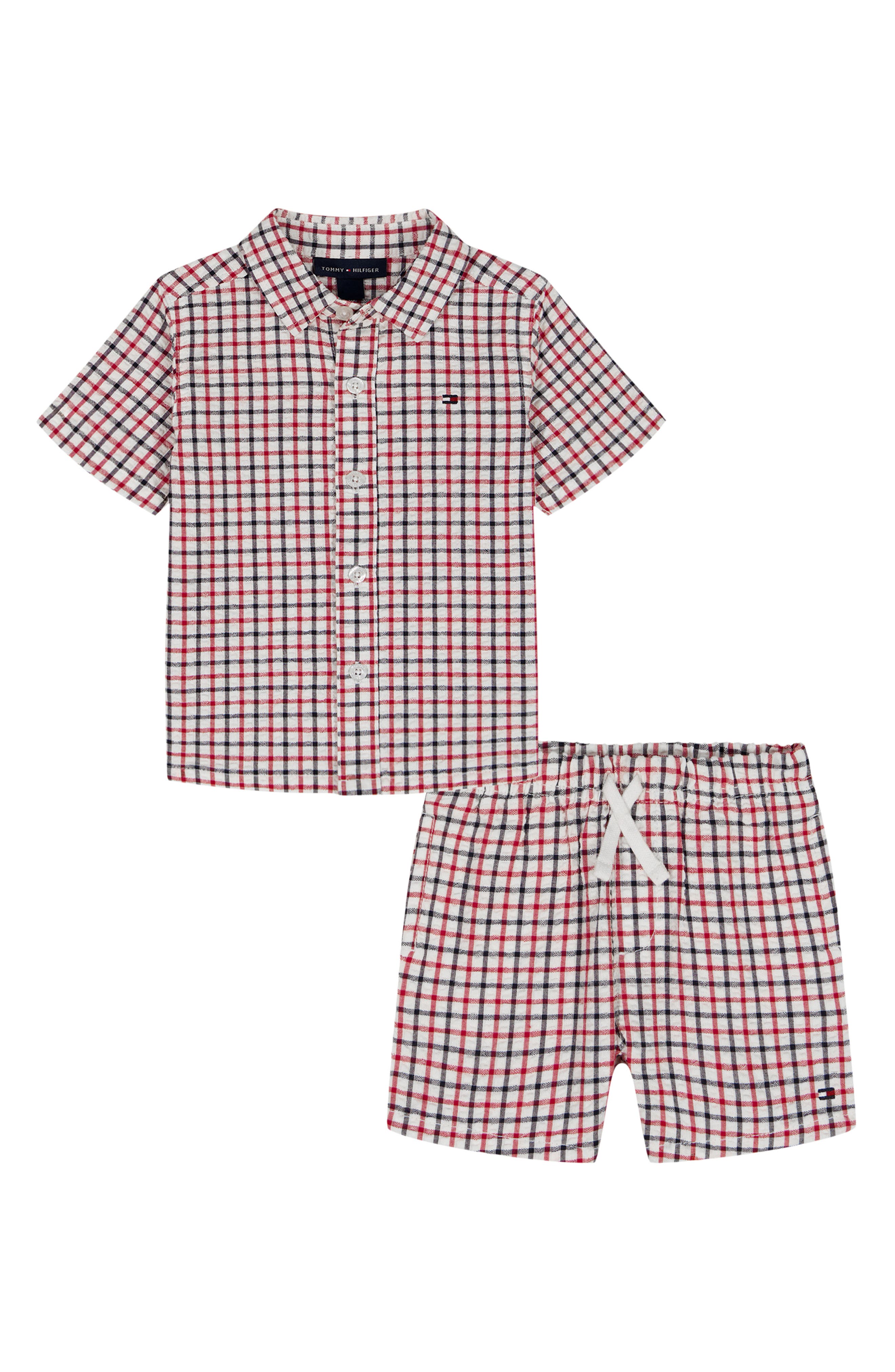 Tommy Hilfiger Short Sleeve Button-Up Shirt & Shorts Set