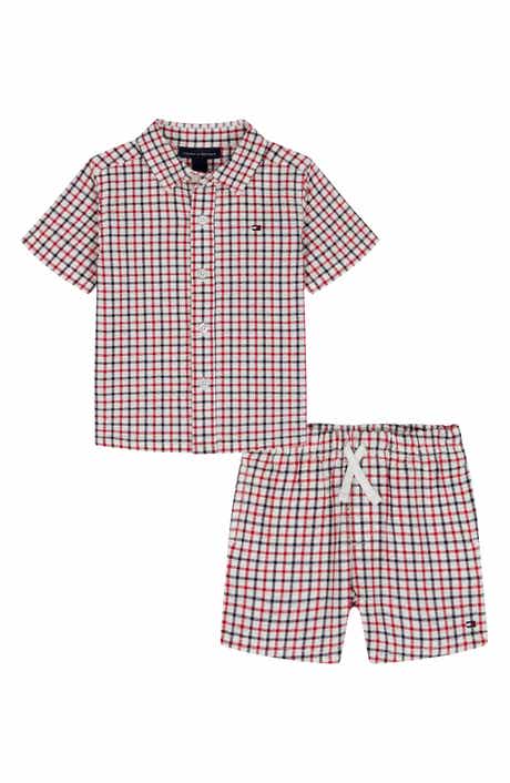 Tommy Hilfiger Short Sleeve Button-Up Shirt & Shorts Set