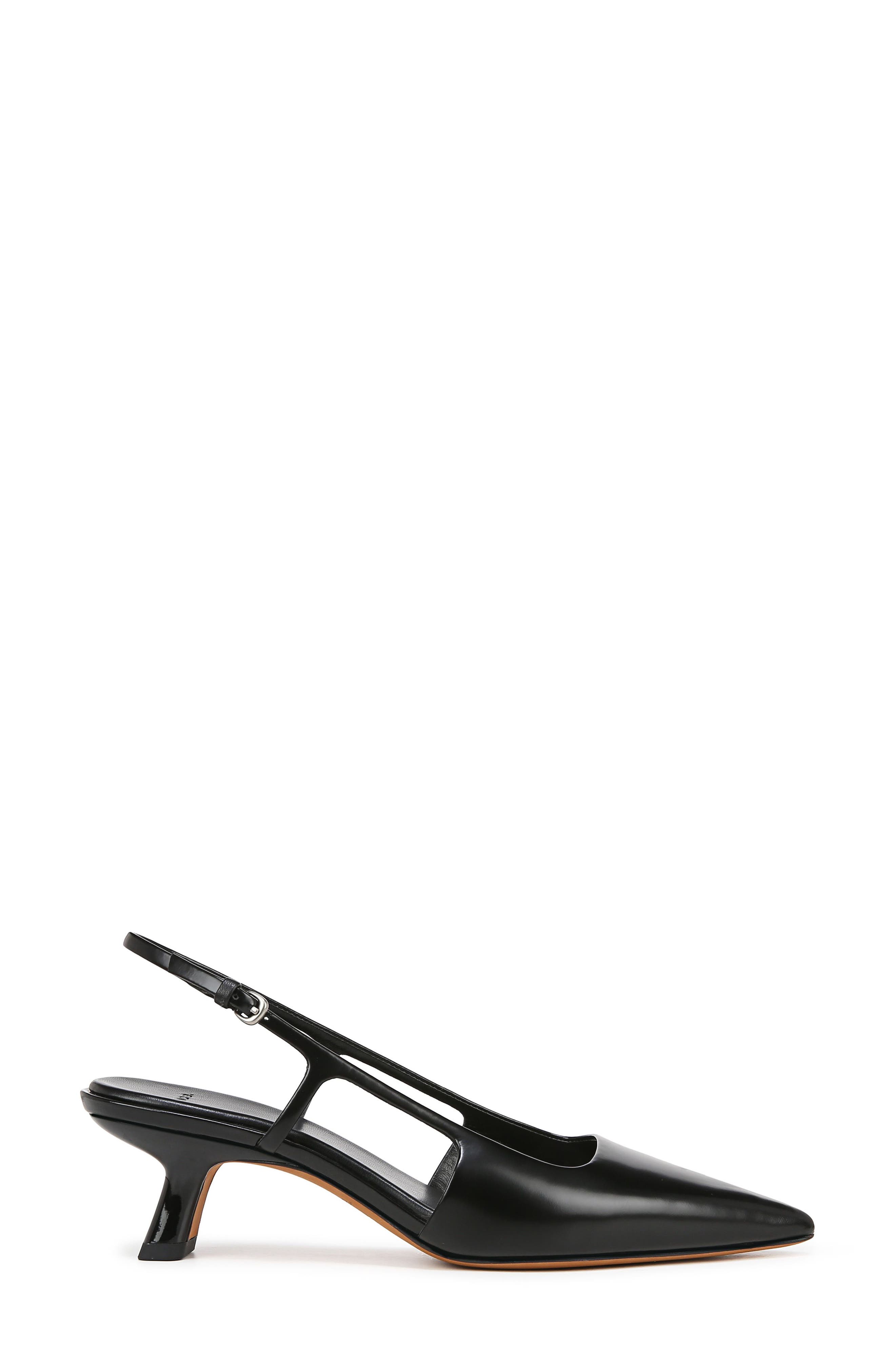 Vince Bianca Slingback Pointed Toe Pump, Alternate, color, Black