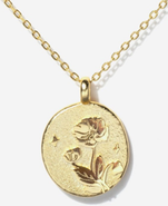 Little Sky Stone Gold Birth Flower Necklace