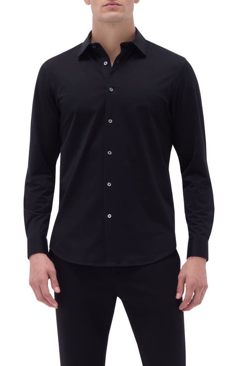 OoohCotton® Solid Button-Up Shirt