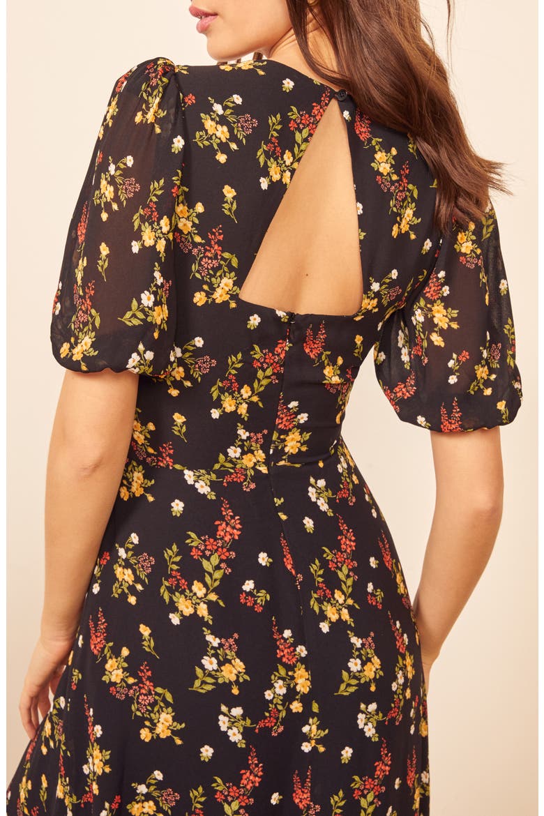 Wildflower Open Back Side Slit Dress, Alternate, color, VIONETTE