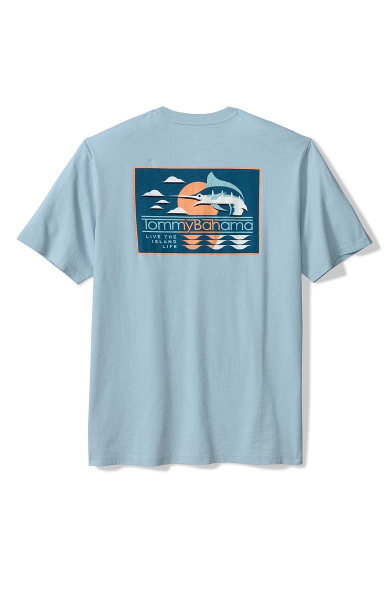 Tommy Bahama Marlin View Cotton Graphic T-Shirt, Alternate, color, Silvery Blue