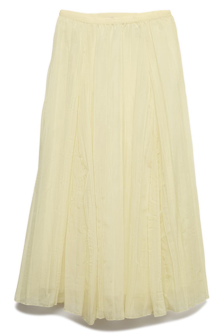 Crinkle Midi Skirt, Alternate, color, YELLOW