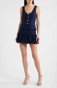 Black Halo Enid Bubble Hem Minidress