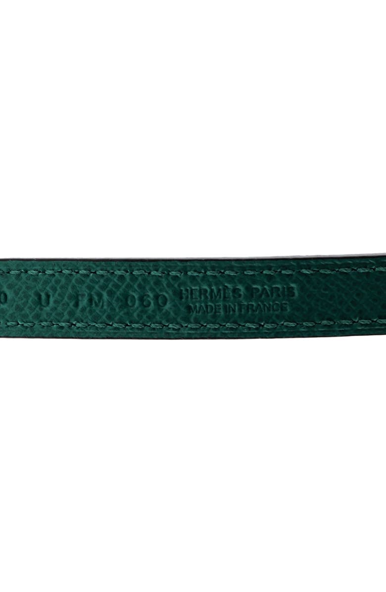 Pre-Owned Hermes Ancre Reversible Belt Leather Thin, Alternate, color, Green