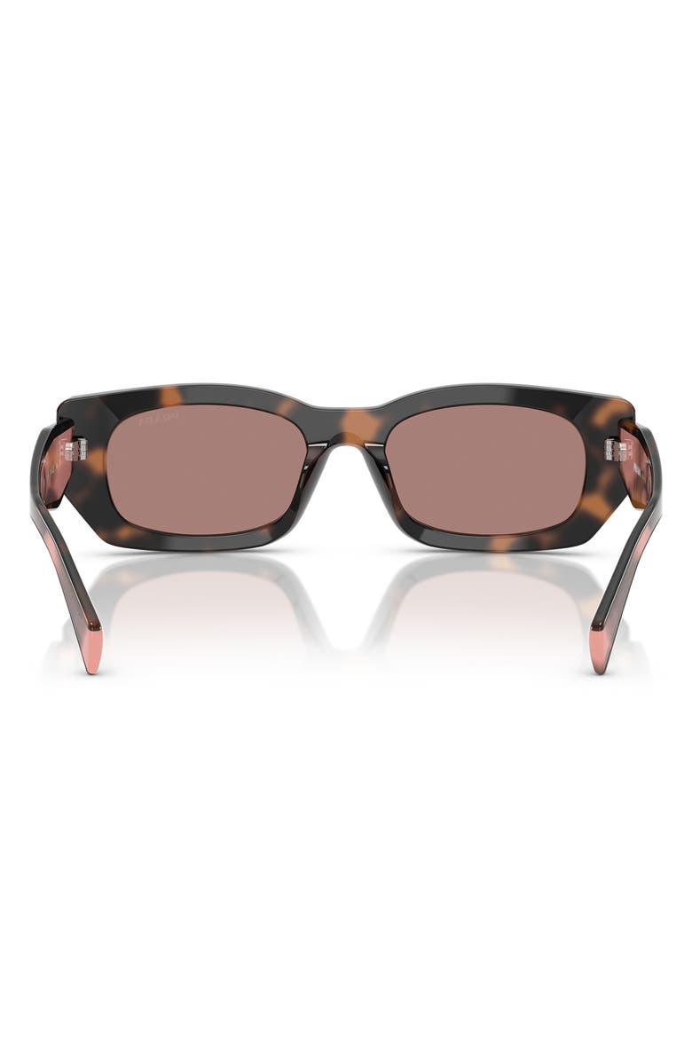 Prada 53mm Pillow Square Polarized Sunglasses, Alternate, color, Light Brown