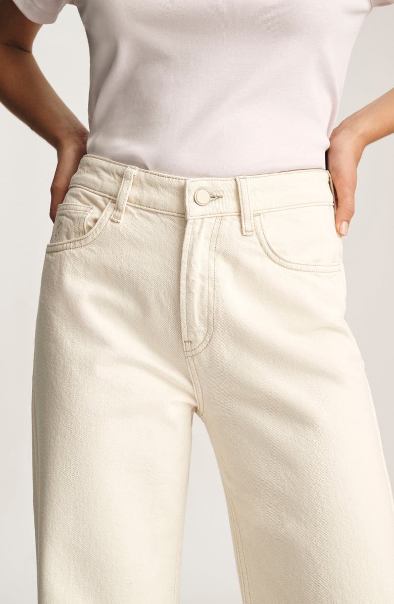 Mavi Jeans Malibu Eyelet Embroidererd Wide Leg Jeans, Alternate, color, 