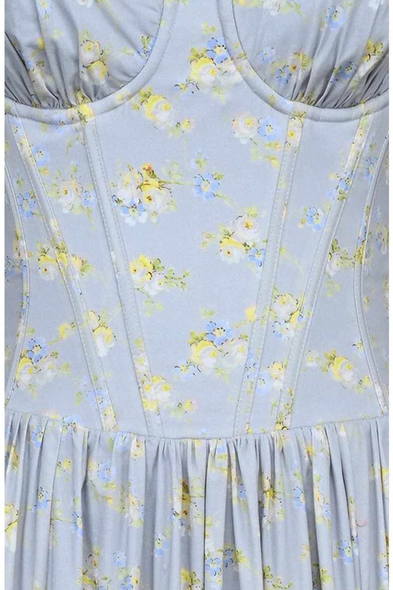 Rona Floral Print Maxi Sundress, Alternate, color, BLUE FLORAL