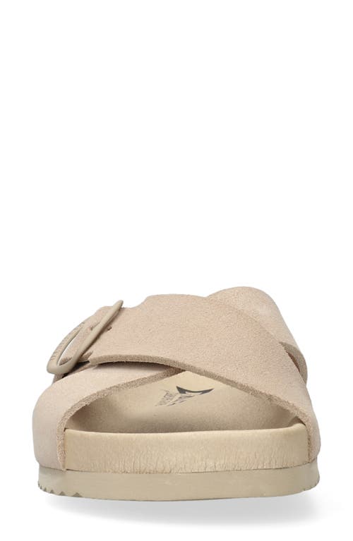 Mephisto Kennie Platform Slide Sandal In Light Sand