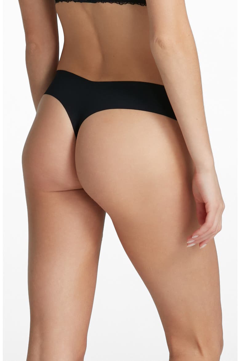 Double Take Thong, Alternate, color, BLACK