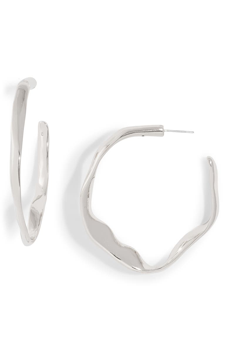 Open Edit Post Back Hoop Earrings, Main, color, 
