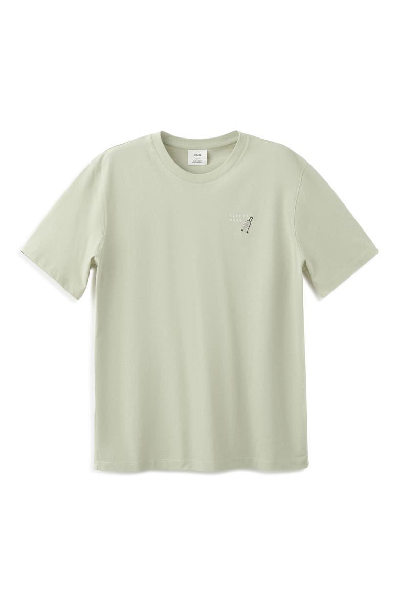 Escape Mode Embroidered Cotton T-Shirt, Alternate, color, MINT GREEN