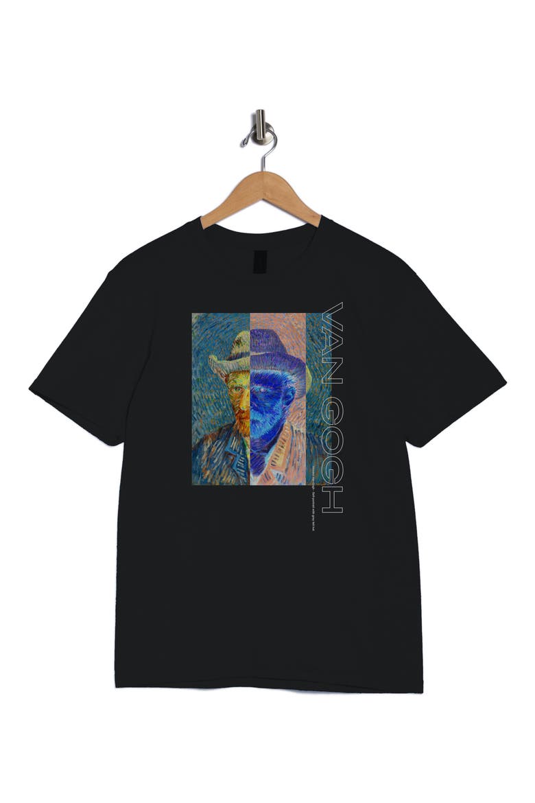Van Gogh Self Portrait Graphic T-Shirt, Alternate, color, BLACK