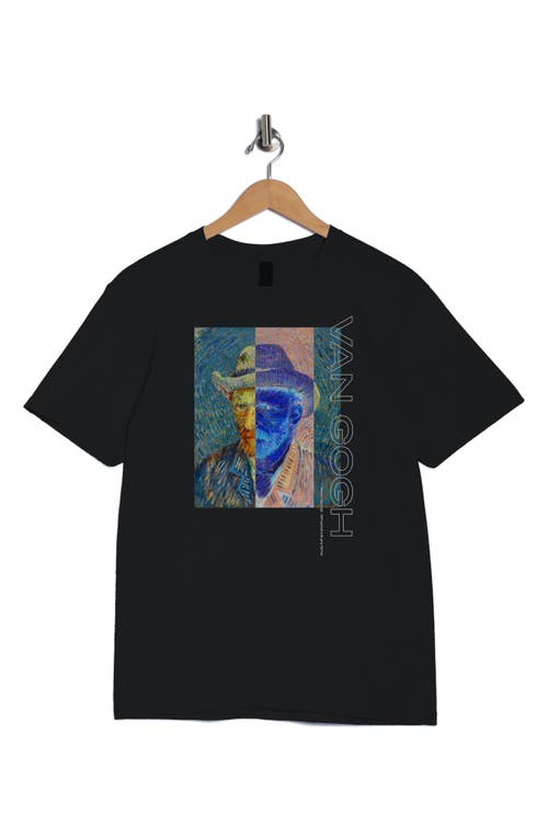Monster Digital Van Gogh Self Portrait Graphic T-shirt In Black