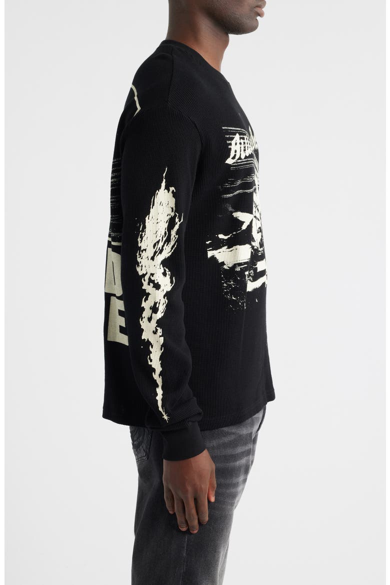 I Need Space Long Sleeve Cotton Knit Shirt, Alternate, color, BLACK