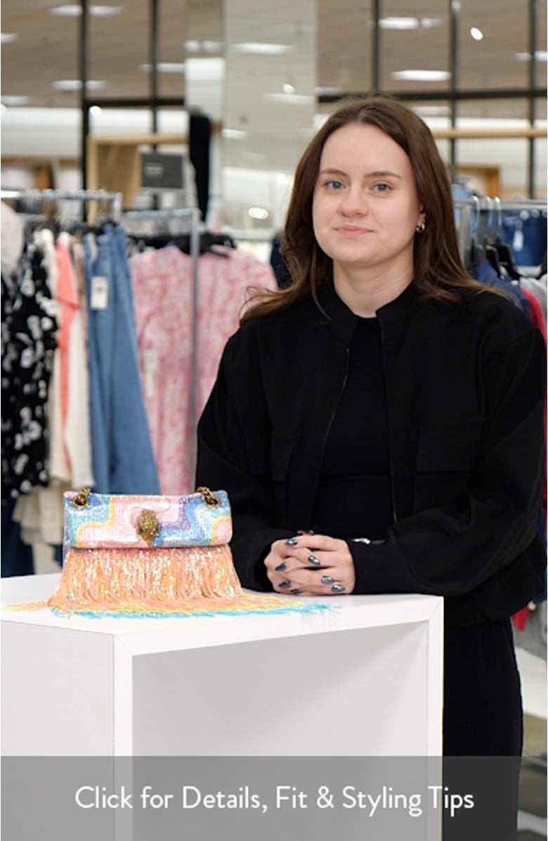 Mini Kensington Fringe Convertible Crossbody Bag, sales video thumbnail