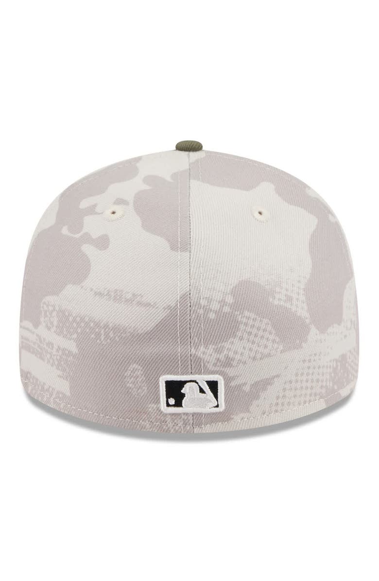 New Era Men's New Era Light Beige/Olive New York Yankees 2025 Armed Forces Day Low Profile 59FIFTY Fitted Hat, Alternate, color, Light Beige