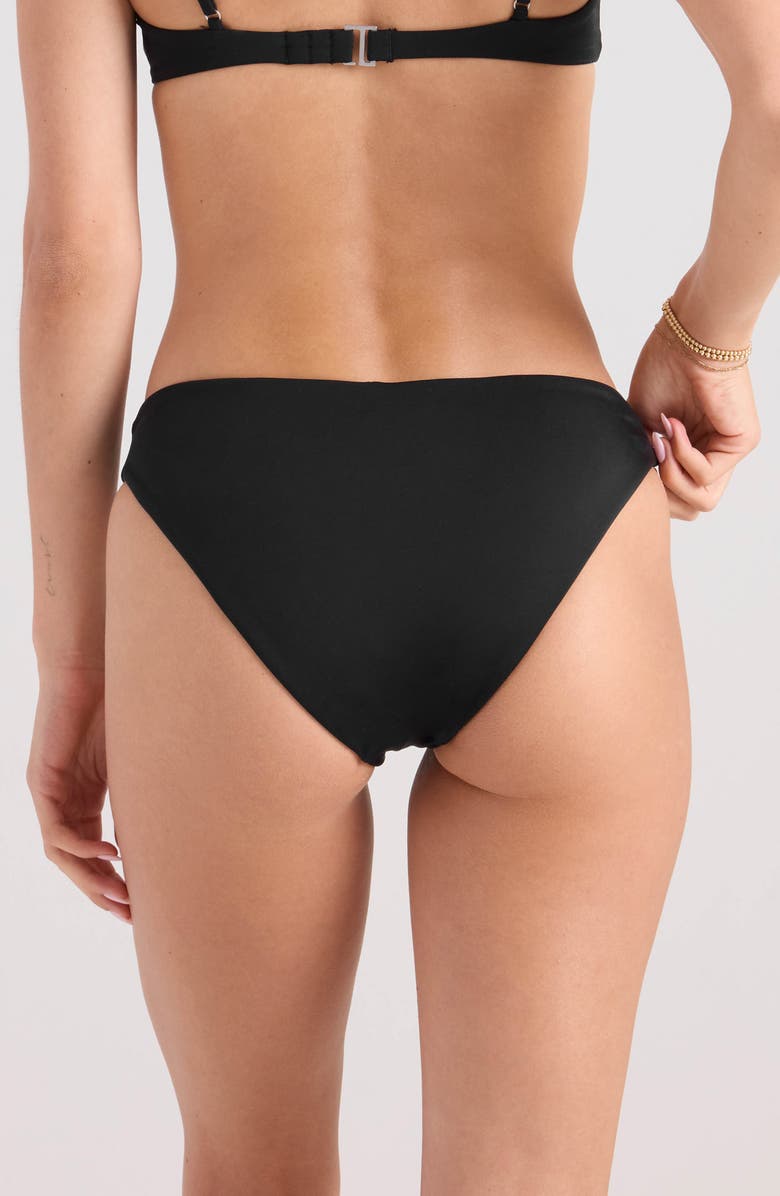 Volcom Simply Seamless Skimpy Bikini Bottoms, Alternate, color, Black