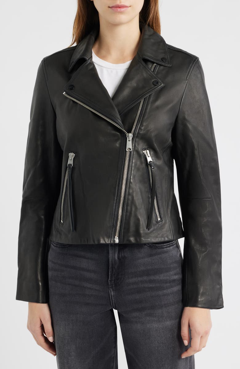AllSaints Dalby Leather Biker Jacket, Alternate, color,