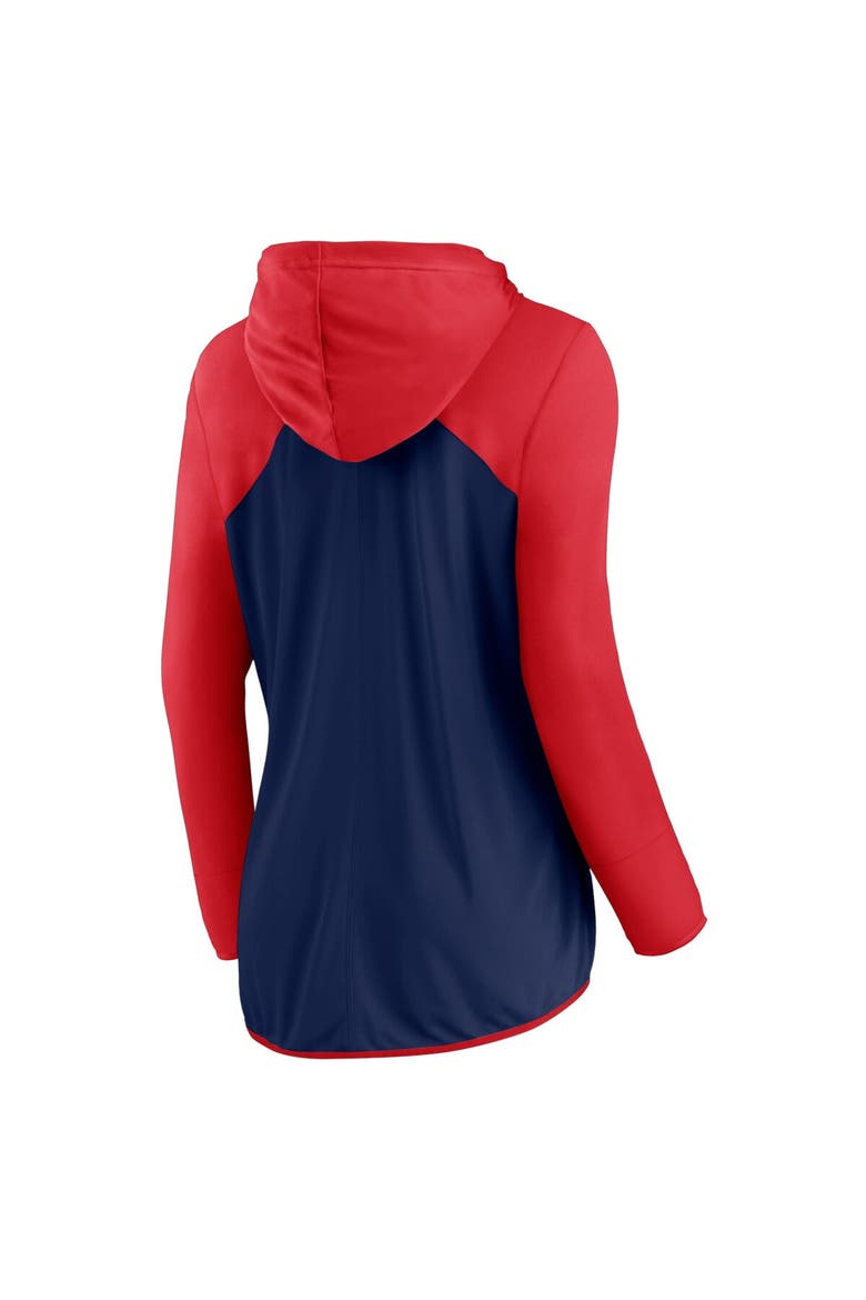 Women's Fanatics Navy/Red Boston Red Sox Script Sleeve Full-Zip Hoodie, Alternate, color, Navy