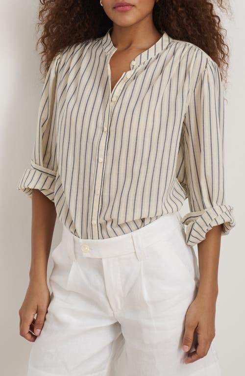 Alex Mill Ali Striped Top In Cotton Voile In Neutral