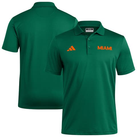 Green Miami Hurricanes Ultimate 365 Ottoman Polo Shirt